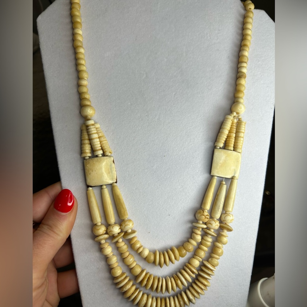 Unique Ivory Bone Necklace